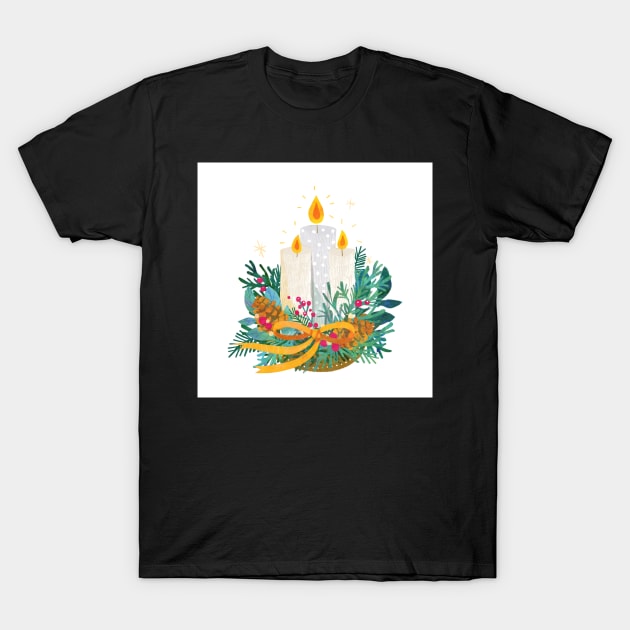 Christmas Celebration Lights T-Shirt by Art by Ergate